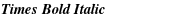 Times Bold Italic